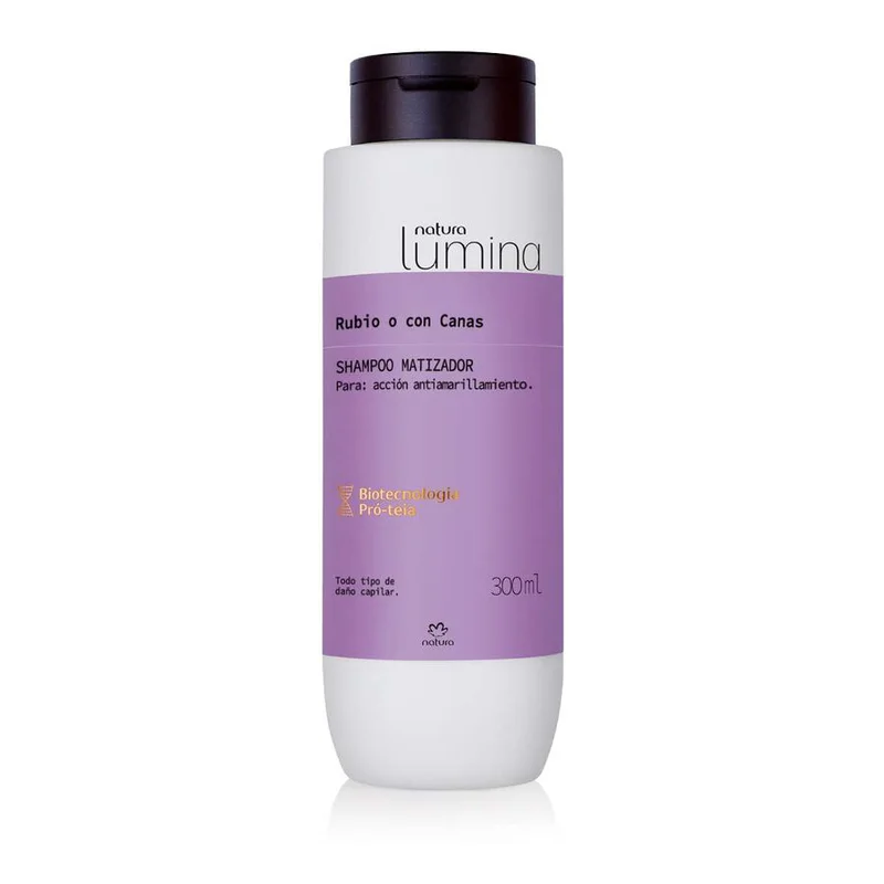Shampoo Matizador Cabello Rubio o con Canas Lumina 300 ml — Natura