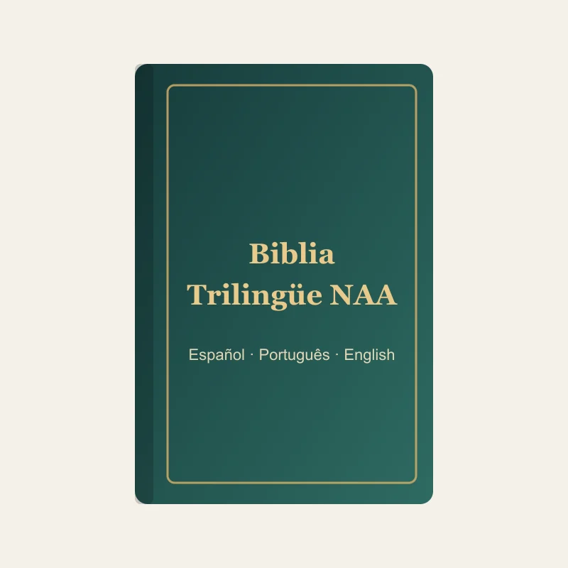 Biblia Trilingüe NAA · Tapa semiflexible triotone